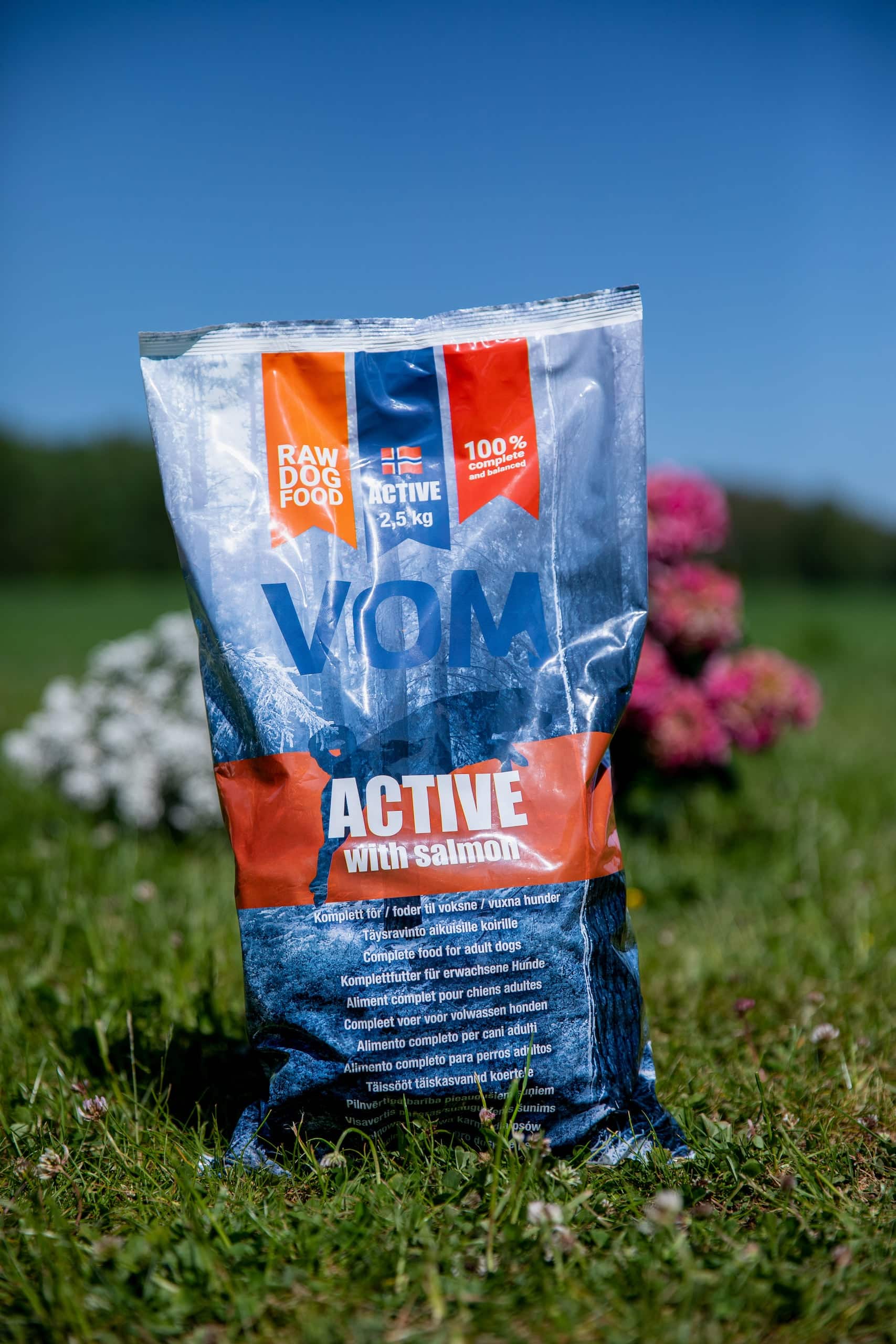 Toortoit koertele - VOM Active lõhega lihapall, 2,5 kg täistoit