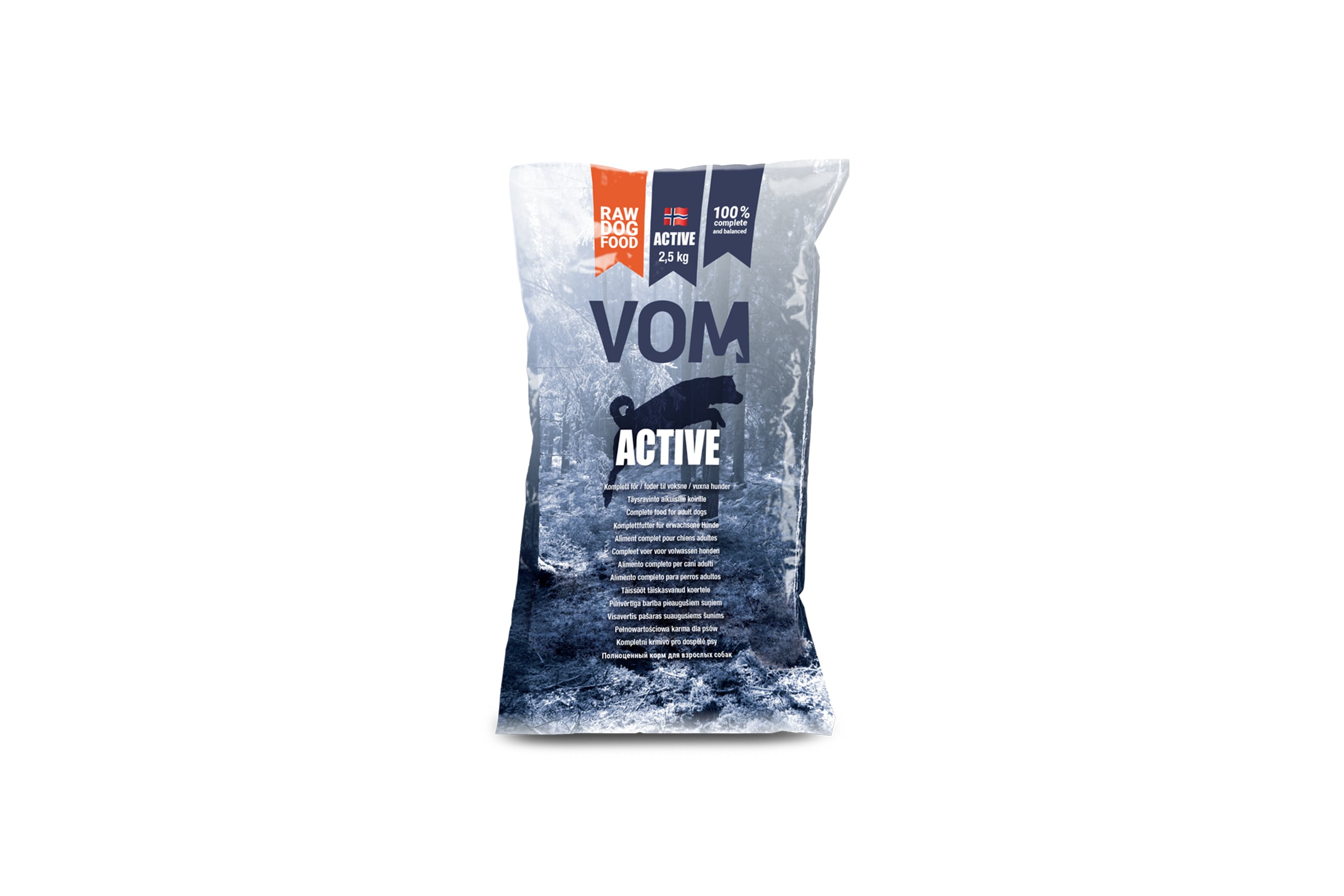 Toortoit koertele - VOM Active lihapall, 2,5 kg täistoit